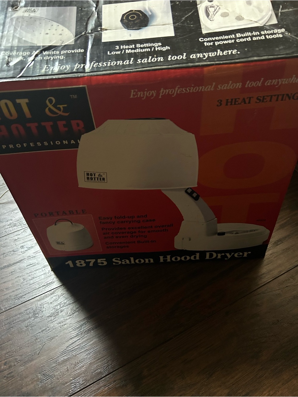 & Other Stories White and Red Salon Hood Dryer Box